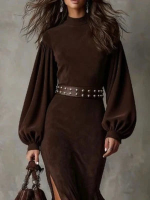 HILDA | Vestido Midi Vintage De Ante