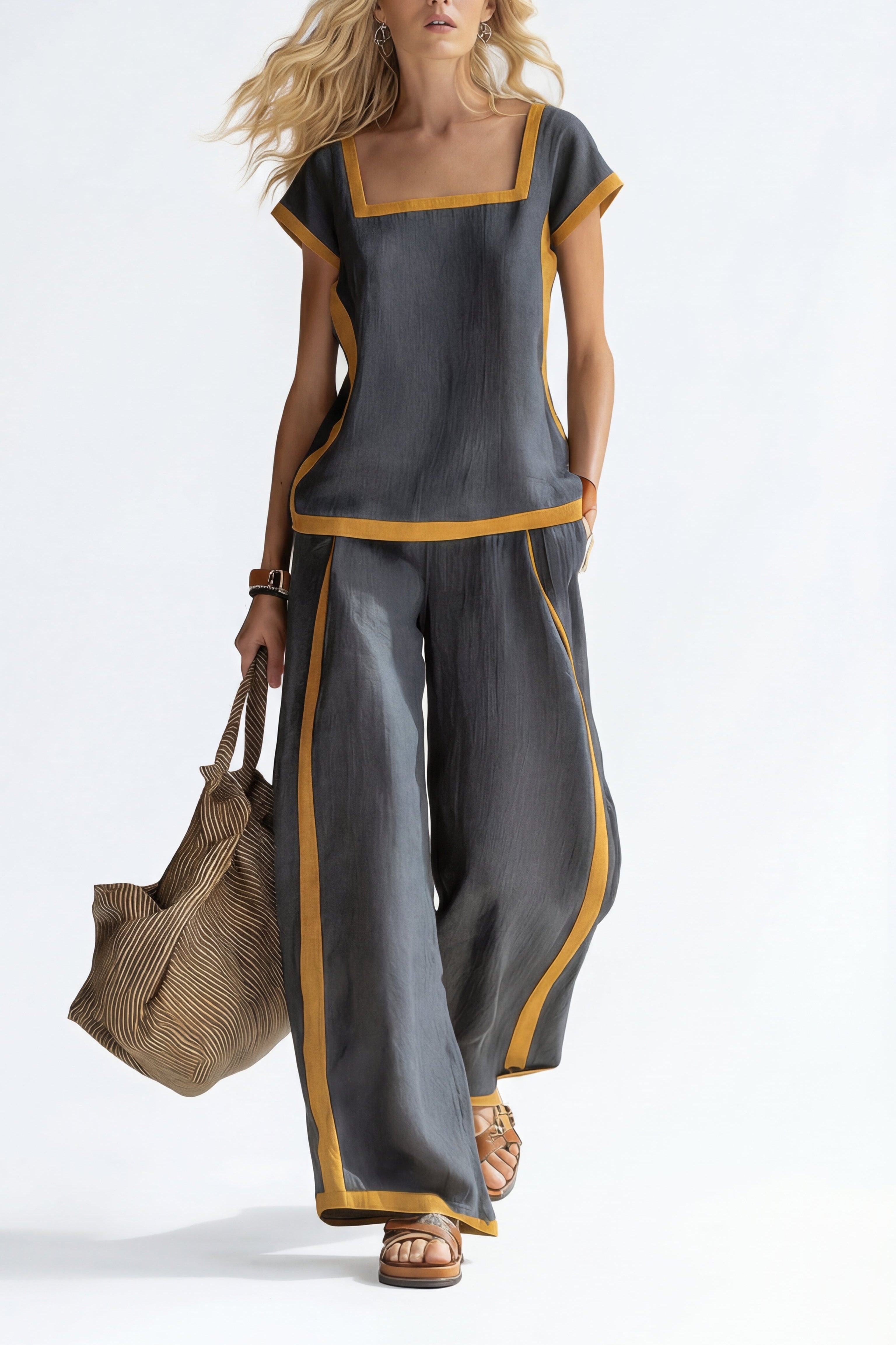 SERENA | CONJUNTO DE LINO ELEGANTE DE DOS PIEZAS
